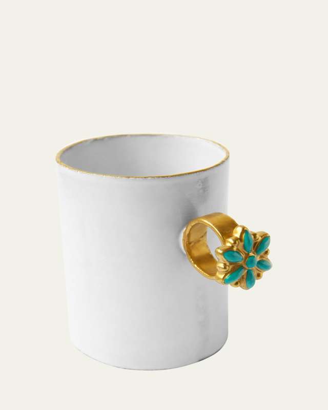 Blue Flower Ring Cup