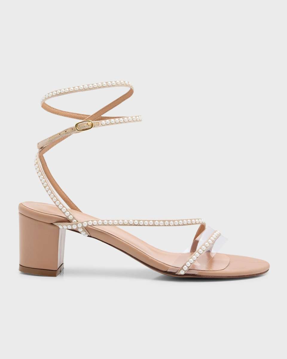 Dassy Pearly Ankle-Strap Sandals