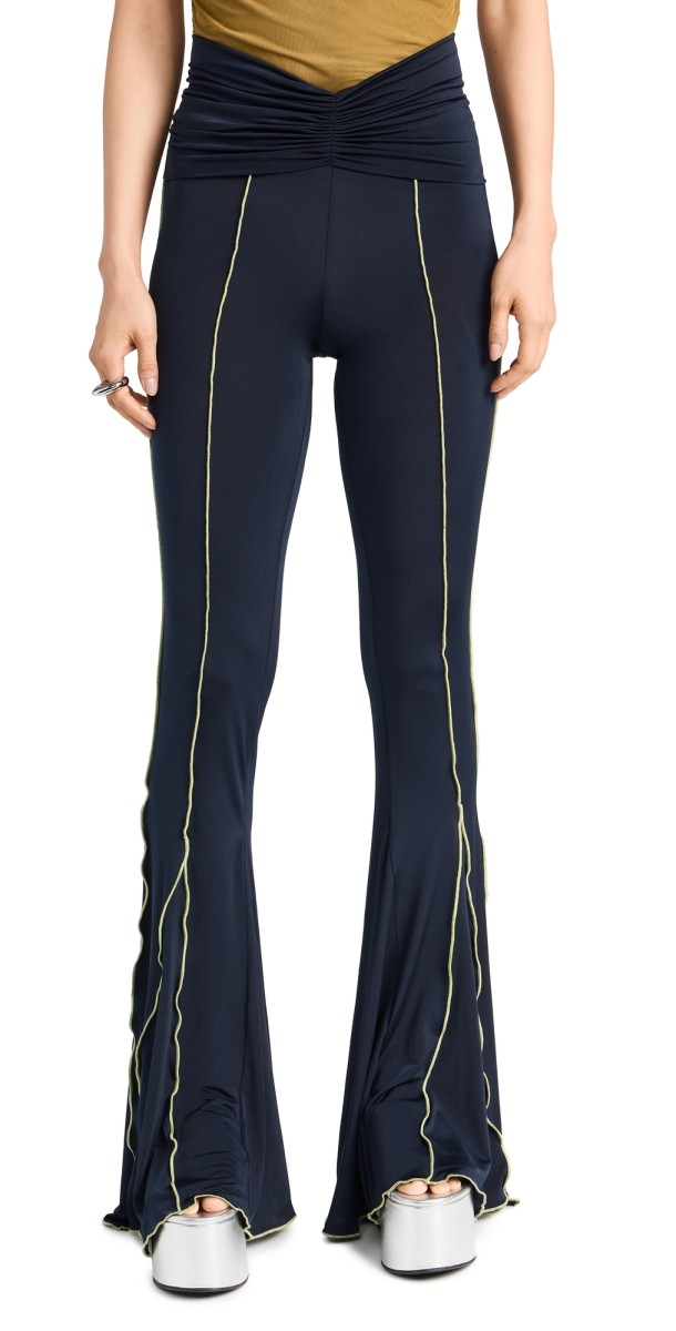 SIEDRES Luse Flared Jersey Pants Navy