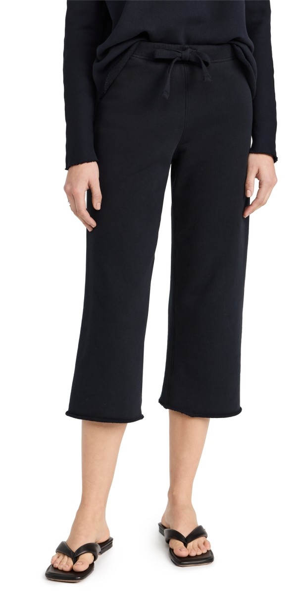 Frank & Eileen Cropped Wide Leg Sweatpants British Royal Navy