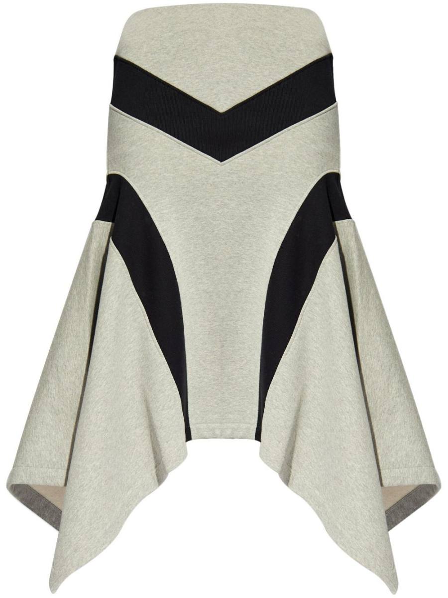 asymmetric cotton midi skirt
