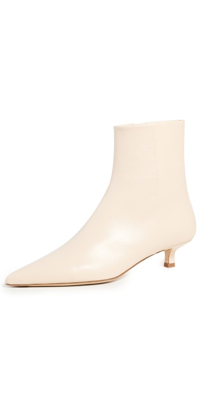 AEYDE Sofie Nappa Leather Creamy Booties Creamy