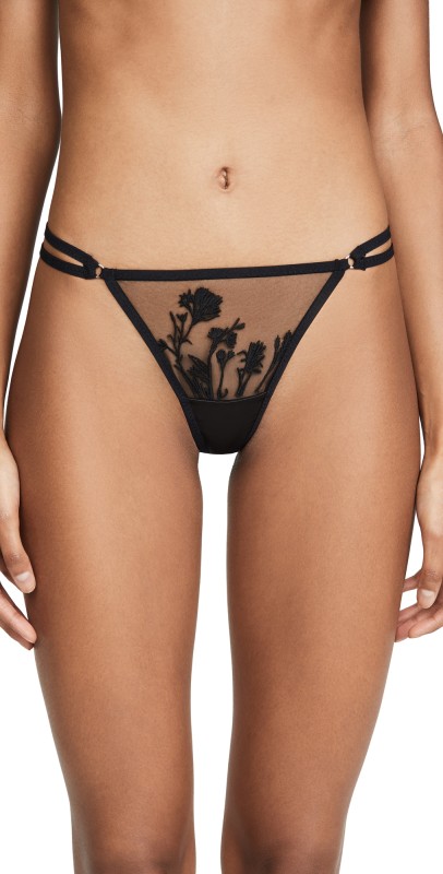 Thistle and Spire Mulberry Thong Black