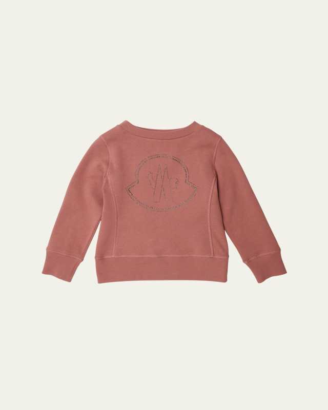 Girl's Embellished Bell-Logo Sweatshirt, Size 4-6