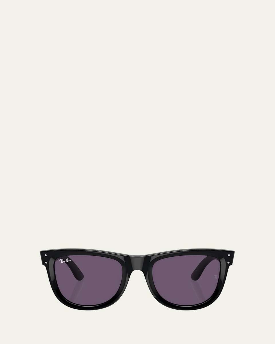 Innovative Reverse Acetate Square Sunglasses, 53MM