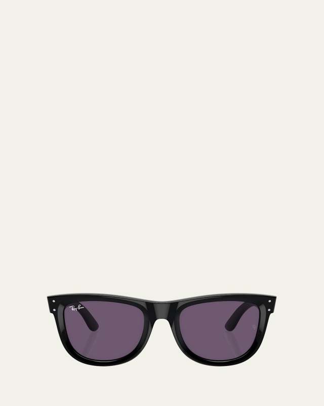 Innovative Reverse Acetate Square Sunglasses, 53MM