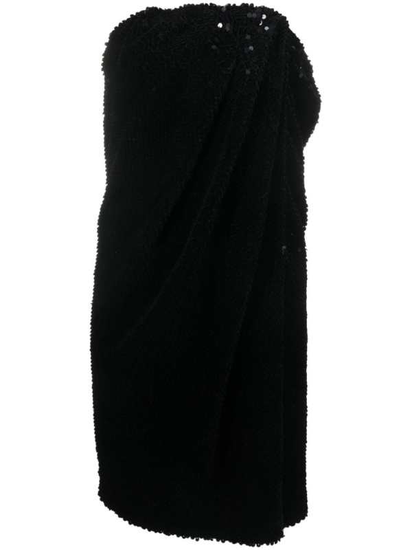 sequin-embellished strapless minidress