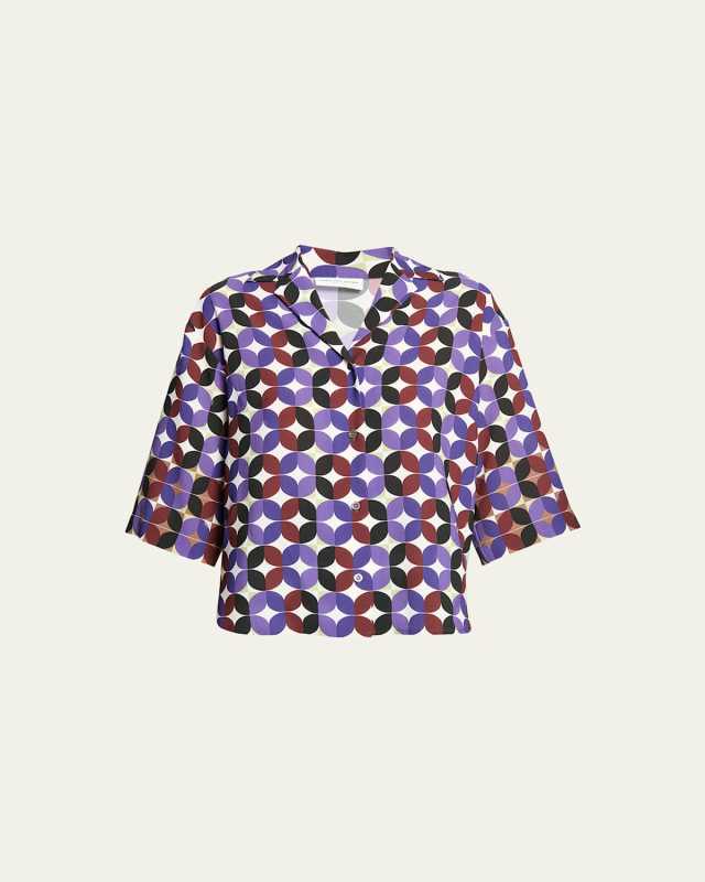 Cala Printed Button-Front Shirt