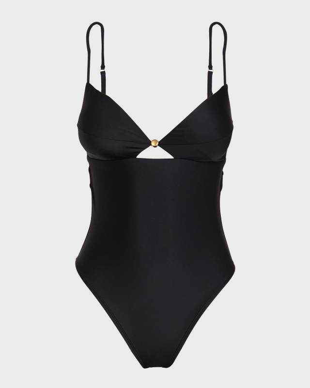 Solid Grace Brazilian One-Piece Swimsuit