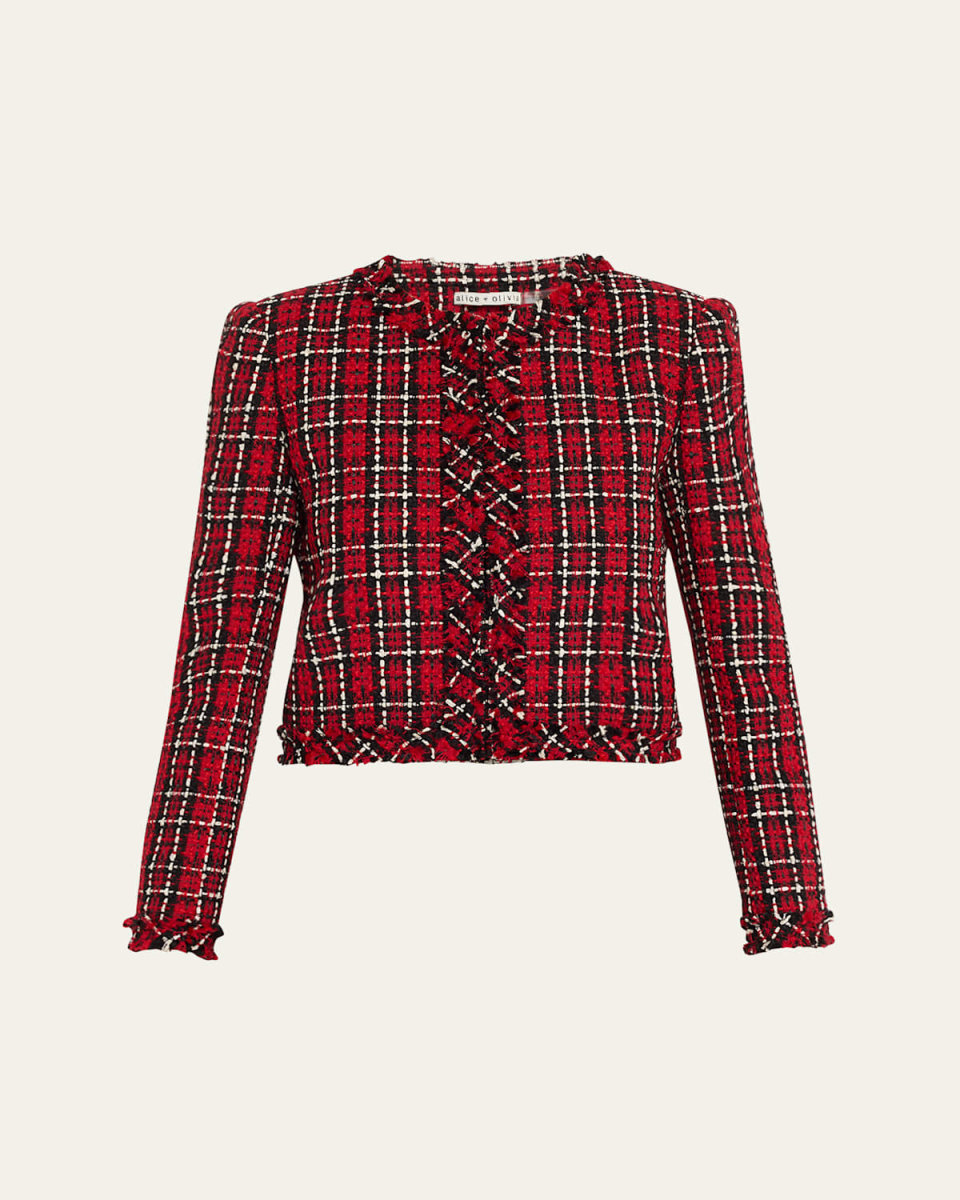 Kidman Plaid Tweed Lady Jacket
