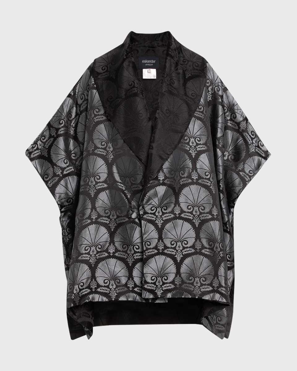 Reversible Sloped Shoulder Shawl Collar Jacket (Long Plus Length)