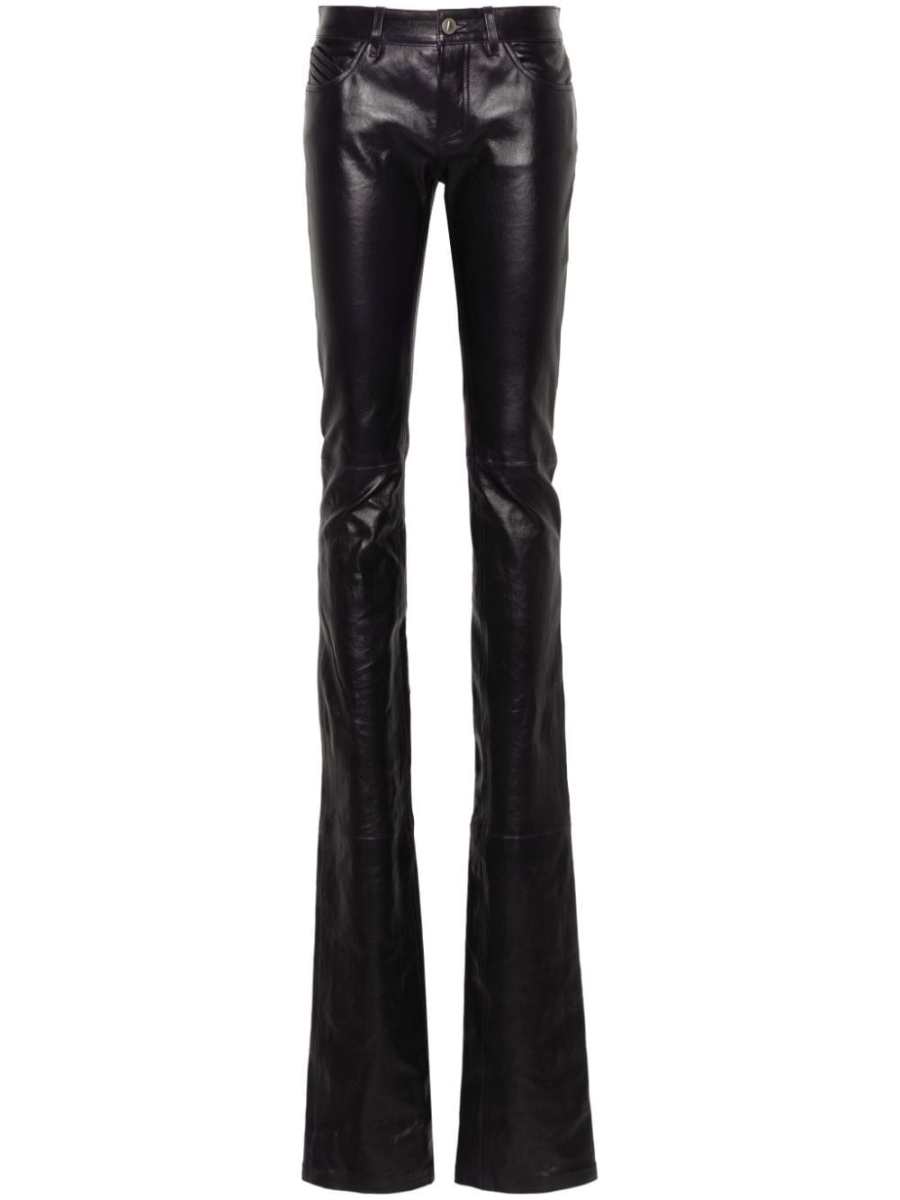 long leather trousers