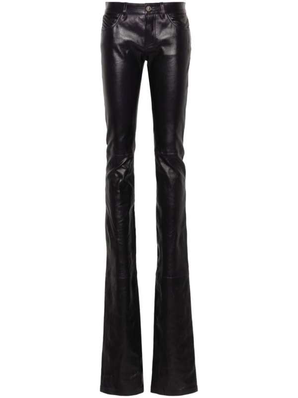 long leather trousers
