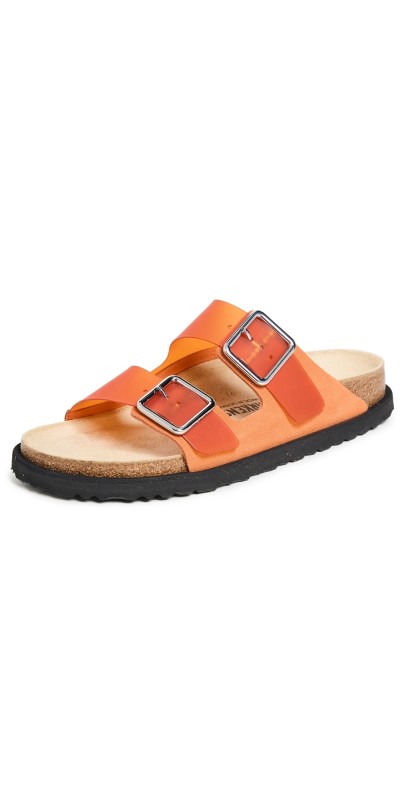 Birkenstock 1774 Arizona Milky PVC Sandals Vibrant Orange