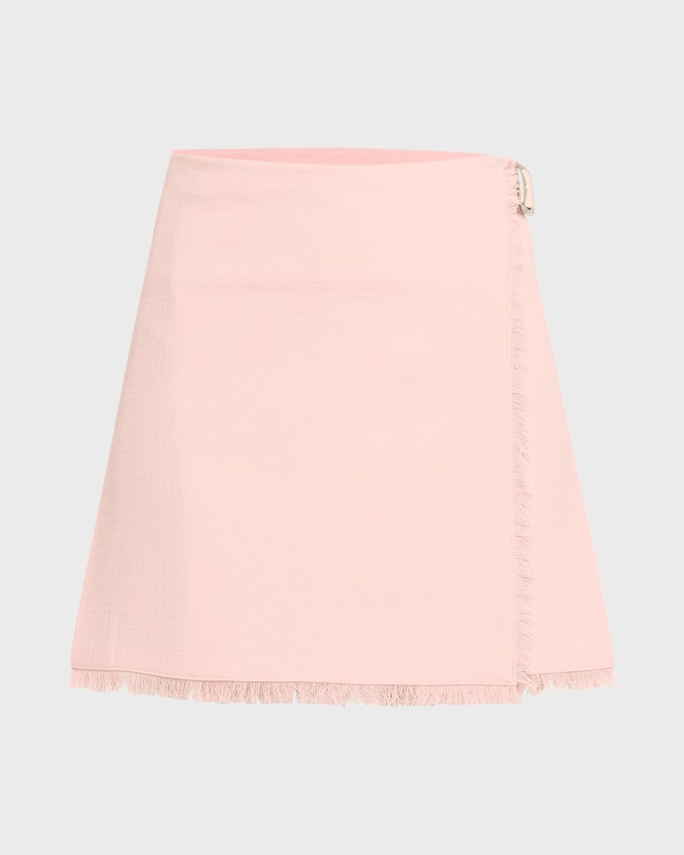 Pleated Mini Skirt with Belted Detail