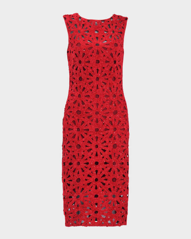Sleeveless Sequin Illusion Dress