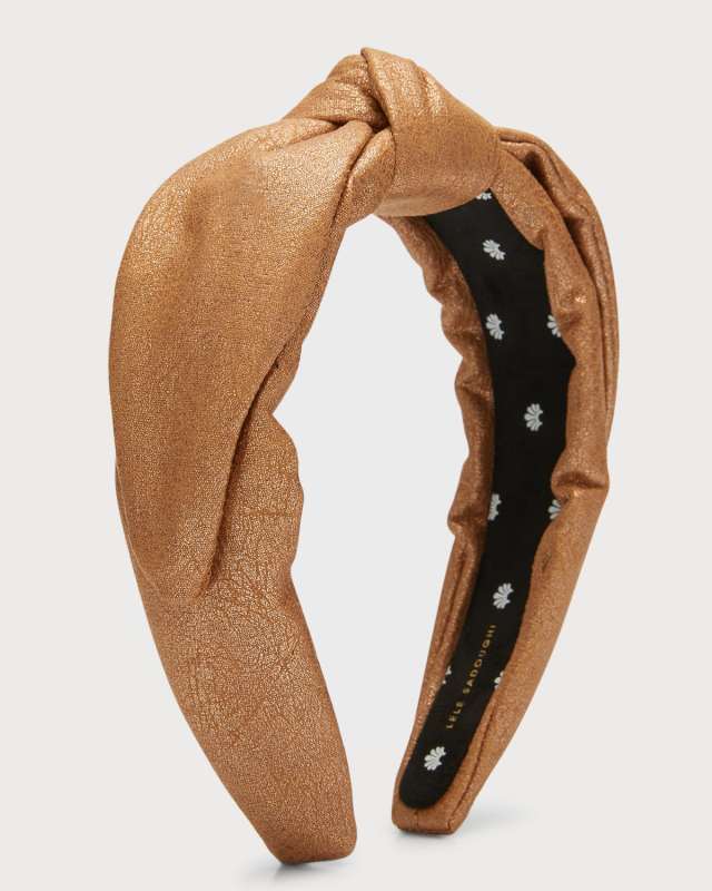 Knotted Vegan Leather Veronica Headband