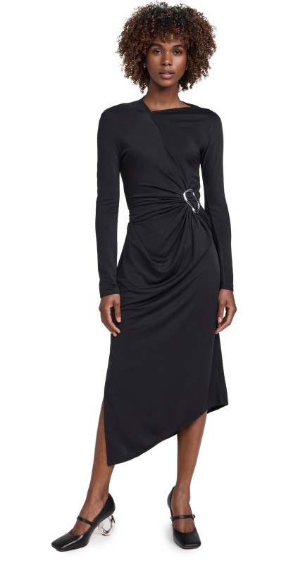 Stine Goya Alya Jersey Dress Jet Black