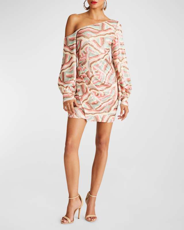 Kimora One-Shoulder Sequin Mini Dress