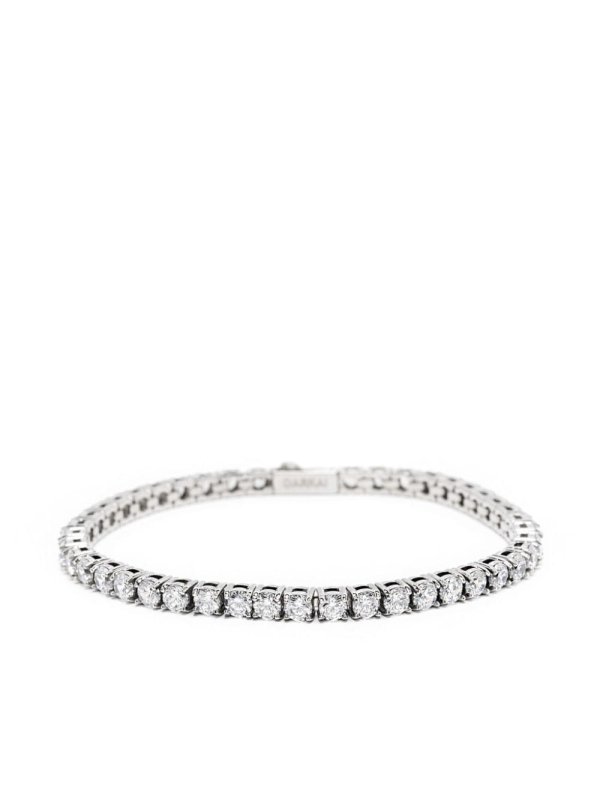 Tennis diamond-encrusted bracelet