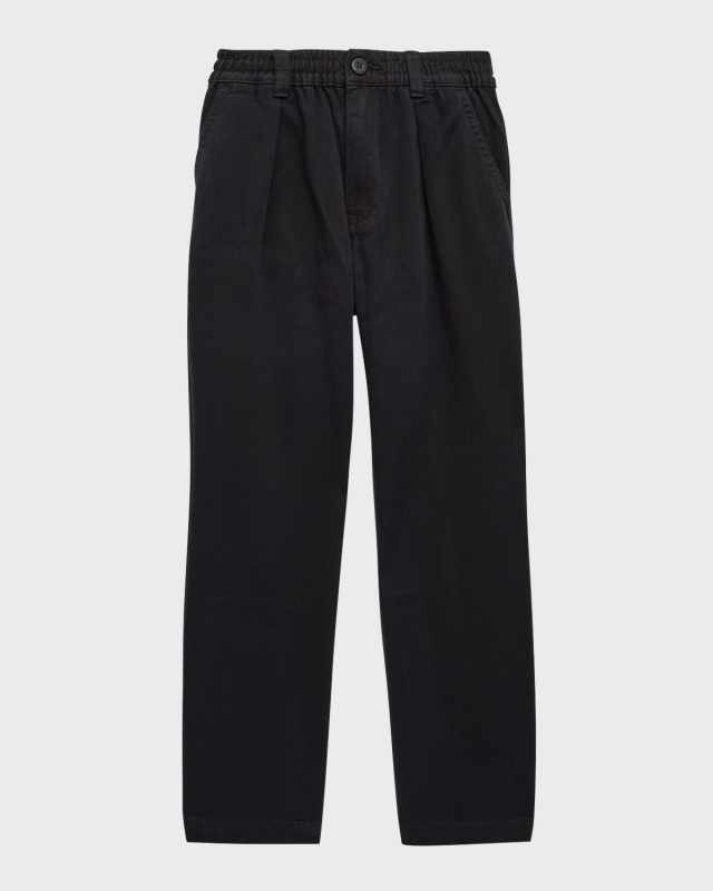 Boy's Twill Pleated Straight Leg Pants, Size 2-7
