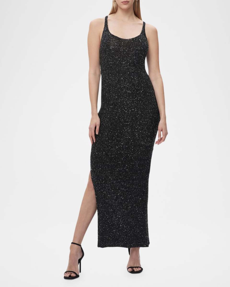 Madeline Sequin Knit Sleeveless Gown