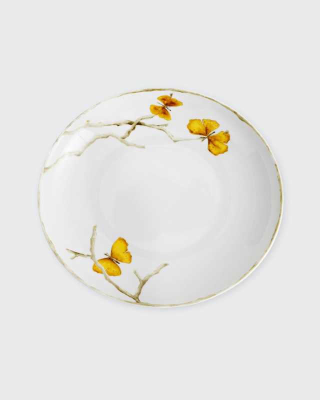 Butterfly Ginkgo Gold Pasta Bowl