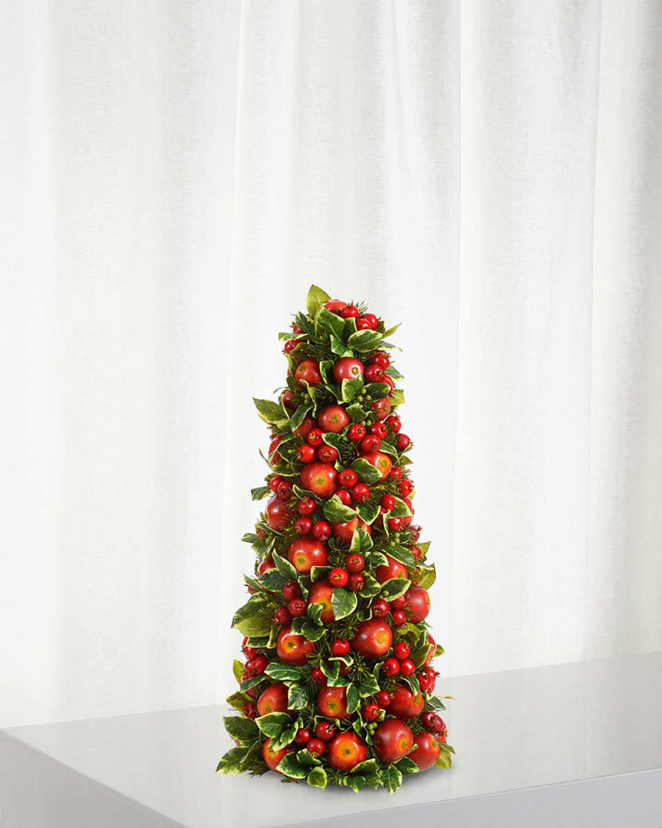 24" Cone Apple Berry Christmas Decoration