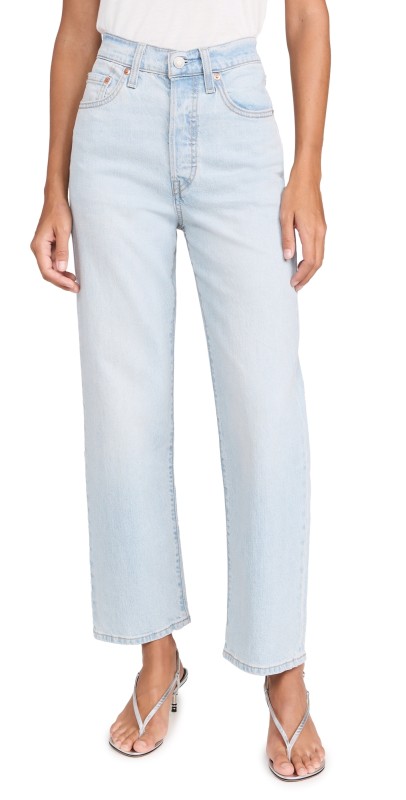 Levi's Ribcage Straight Ankle Jeans Cool Blue Popsicle
