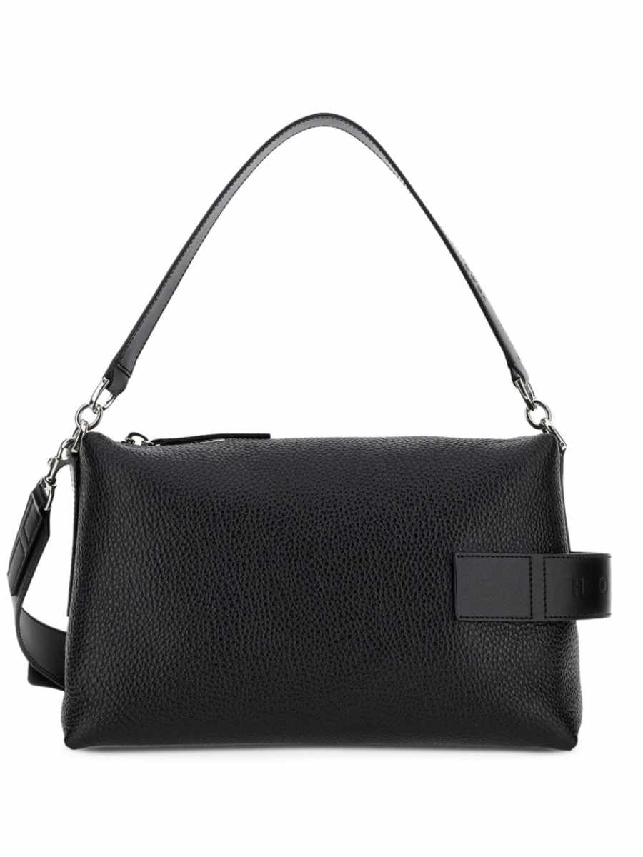 Script Bauletto leather shoulder bag