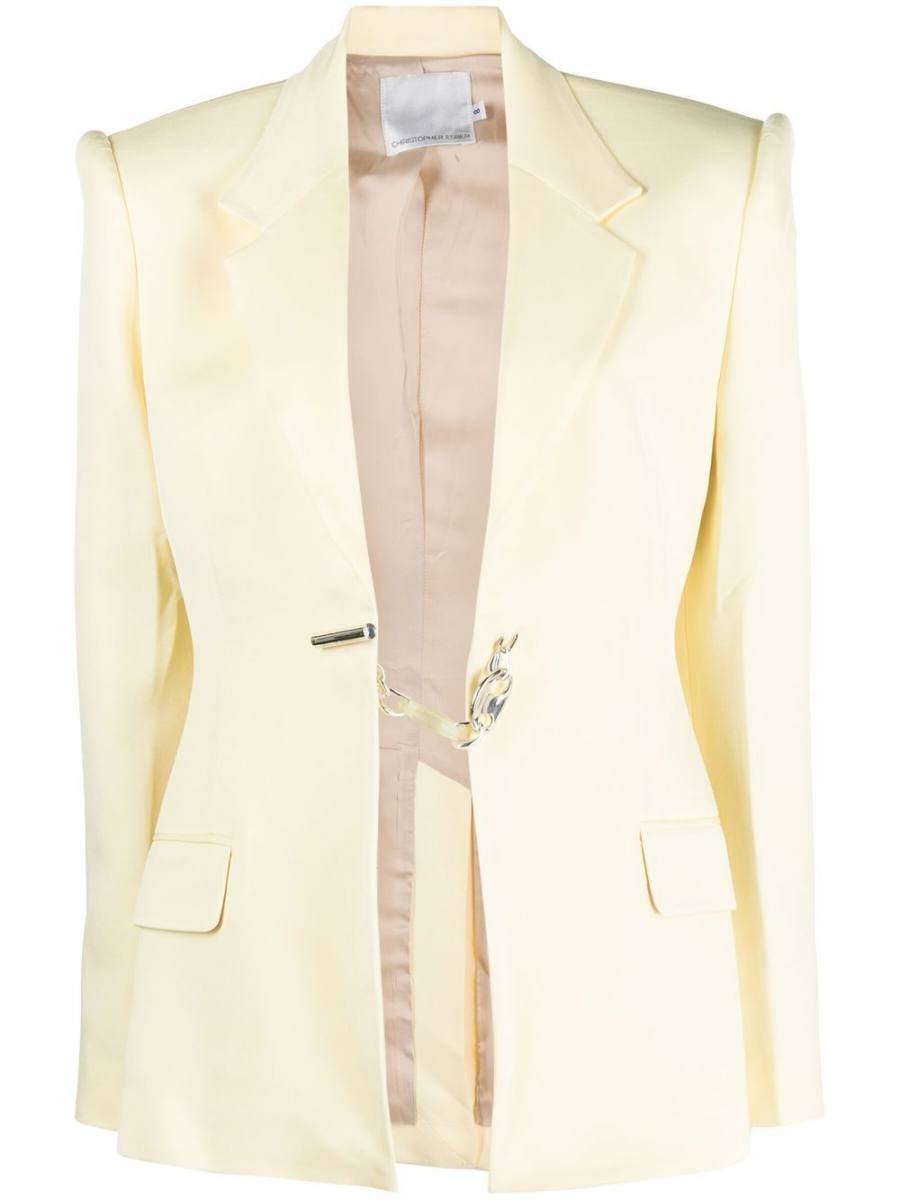 notched-lapel single-breasted blazer