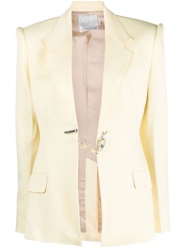 notched-lapel single-breasted blazer