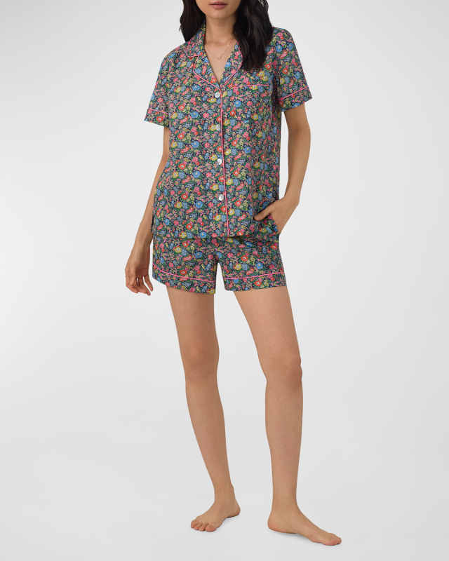 Floral-Print Tana Lawn Shorty Pajama Set