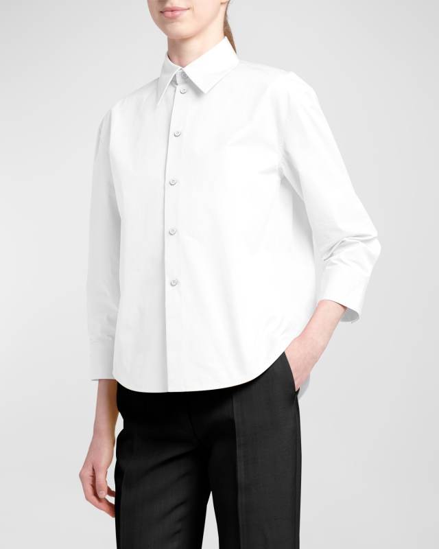 Long-Sleeve Button-Front Shirt