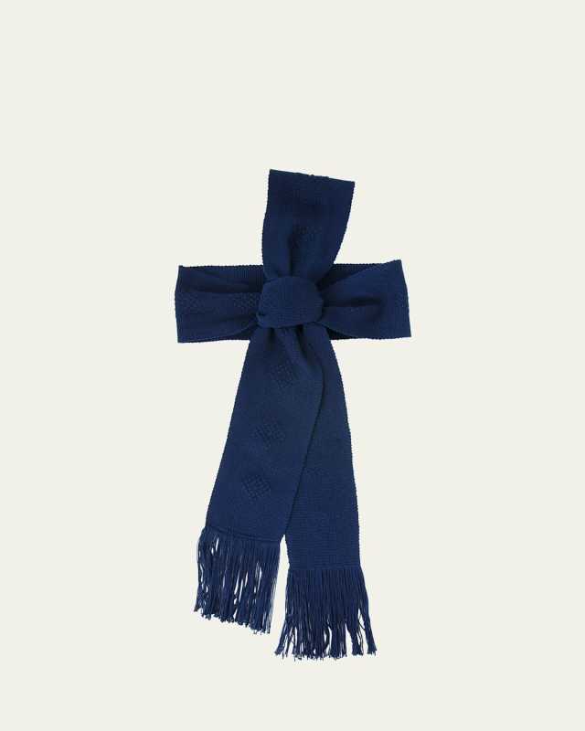 Handwoven Wide Navy Belt