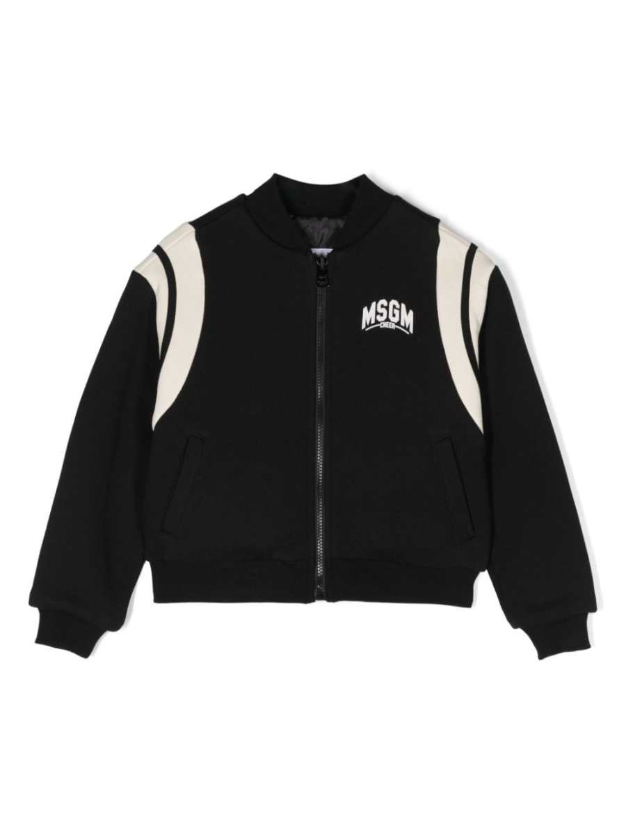 logo-print bomber jacket