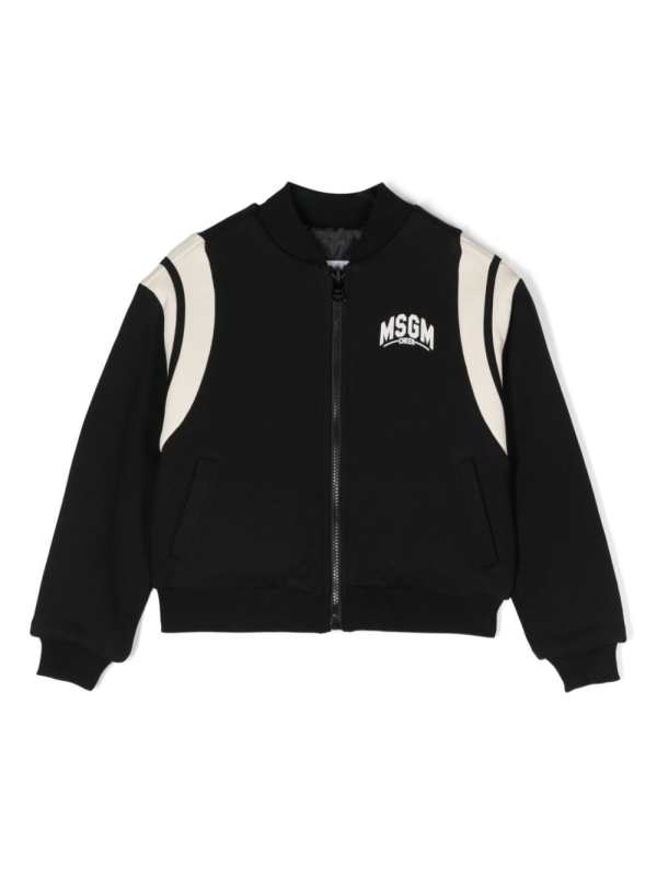 logo-print bomber jacket