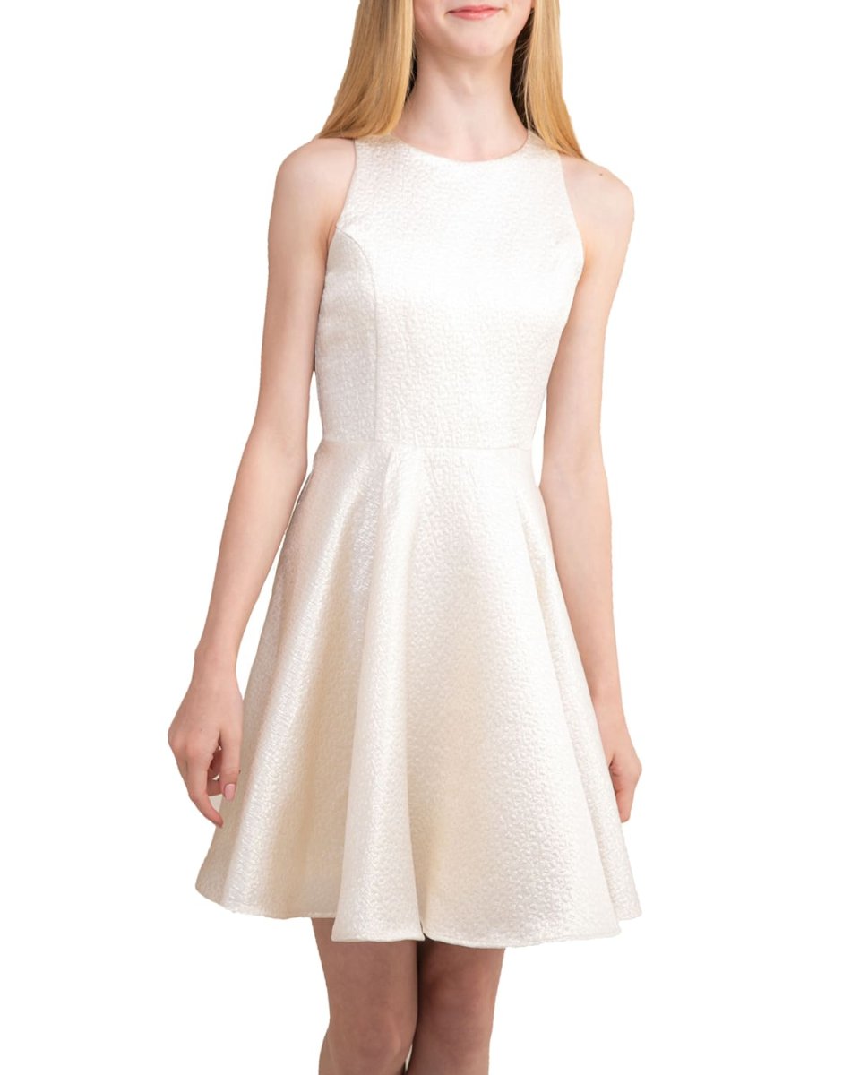 Girl's Iridescent Jacquard Racerback Dress, Size 7-16