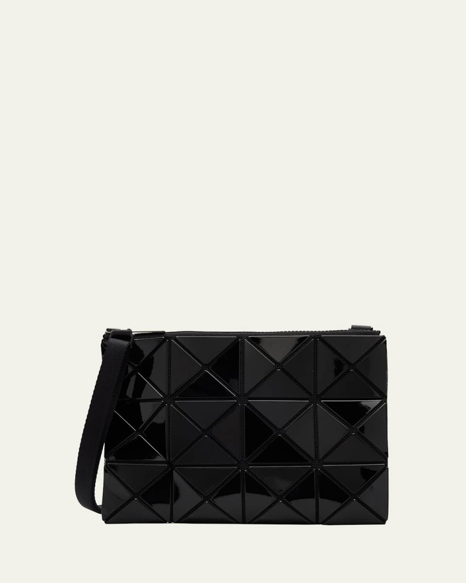 Geometric Zip Patent Crossbody Bag