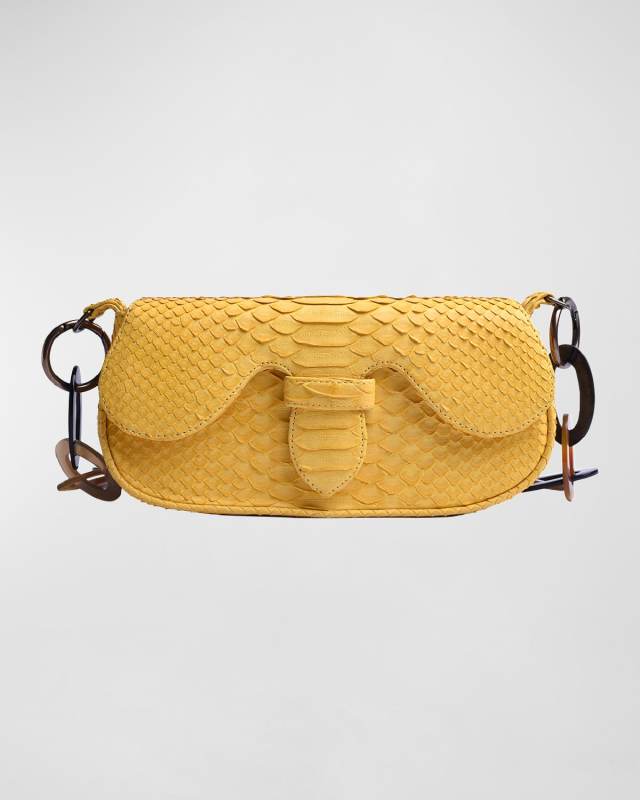 Alicia Mini Python Shoulder Bag