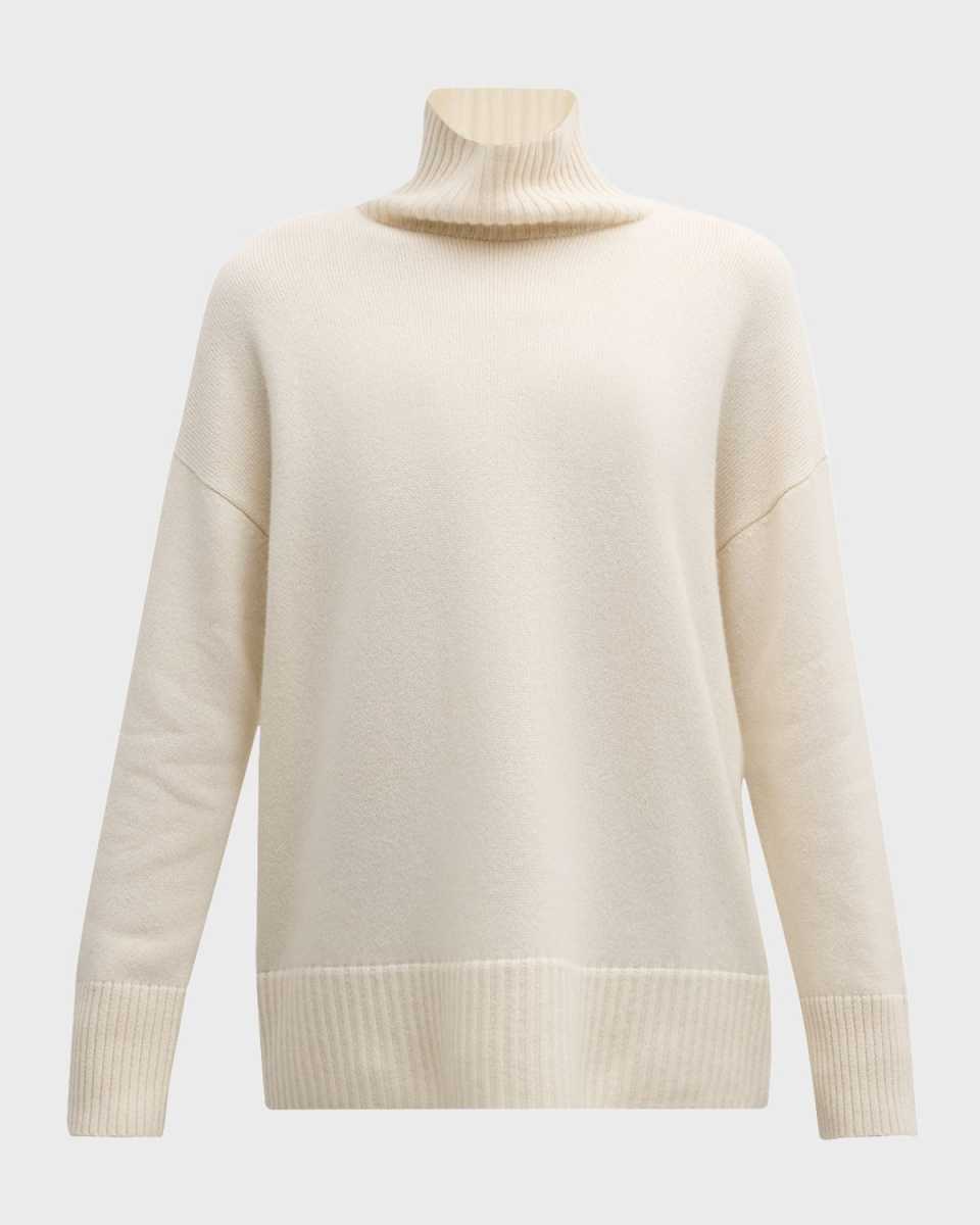 Chine 3-Ply Cashmere Stand-Collar Sweater