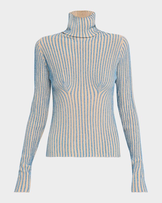 Sparkly Ribbed Turtleneck
