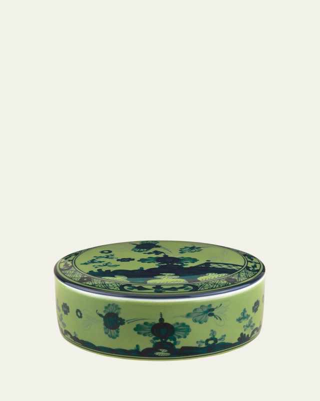 Malachite Round Covered Box