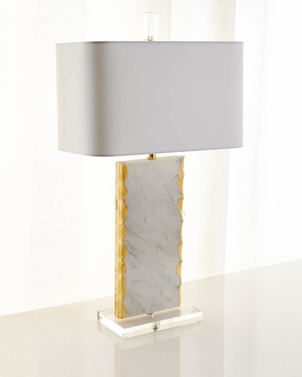 White Marble Table Lamp
