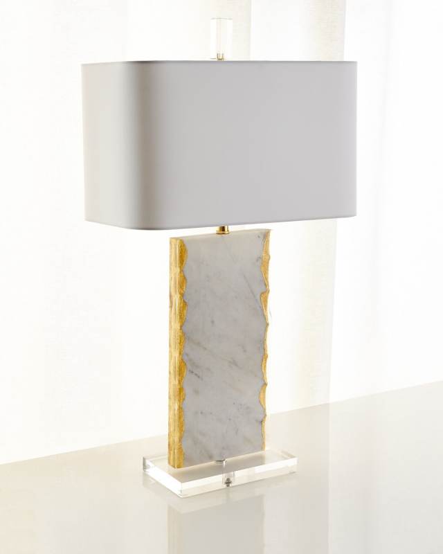 White Marble Table Lamp