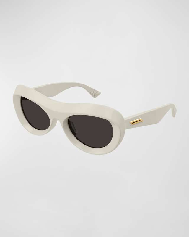 Beveled Acetate Round Sunglasses