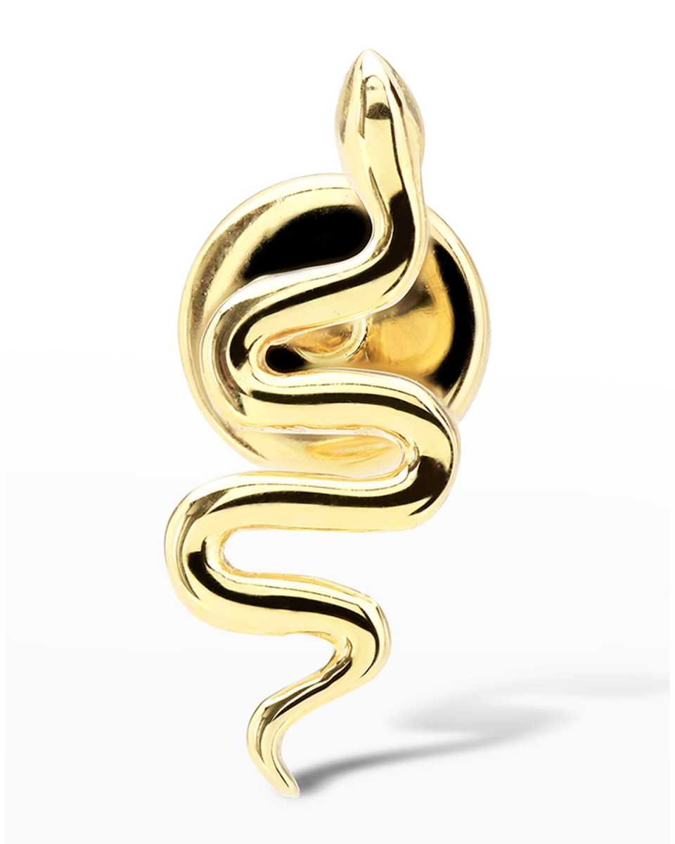 Plain Snake Stud Earring, Single