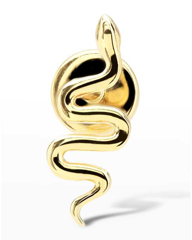 Plain Snake Stud Earring, Single
