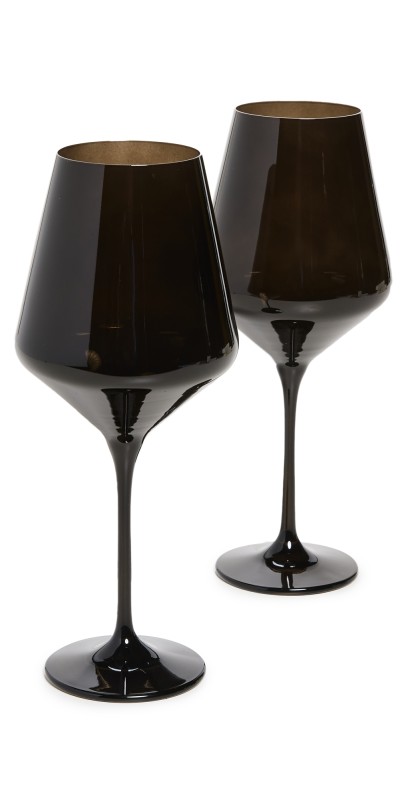 Estelle Colored Glass Stemware Set of 2 Ros