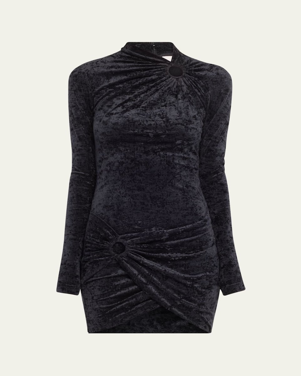 Havana Crushed Velvet Mini Dress